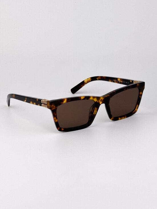 Miu Miu Women’s Sunglasses Honey Havana Brown Rectangle Frames MUA05S 14L60M main image 7